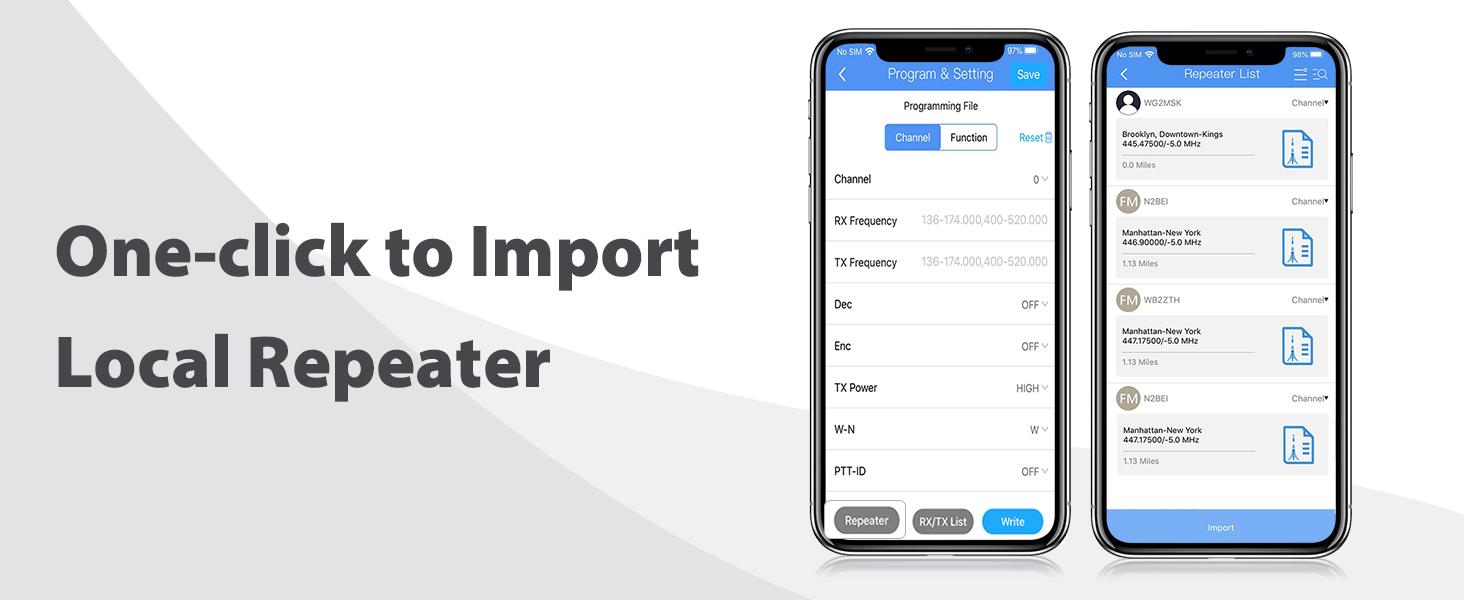 Ham Radio Wireless Programmer Adapter APP and PC Program for Baofeng UV-5R and Multiple Models No Driver Issues Instead of Program Cable