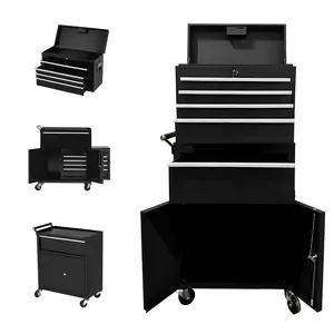 5-Drawer Rolling Tool Chest with Lock, Detachable Metal Toolbox & Cabinet, Heavy Duty Storage Organizer, Lockable Wheels & Drawer Liners, Rust-Resistant for Workshop