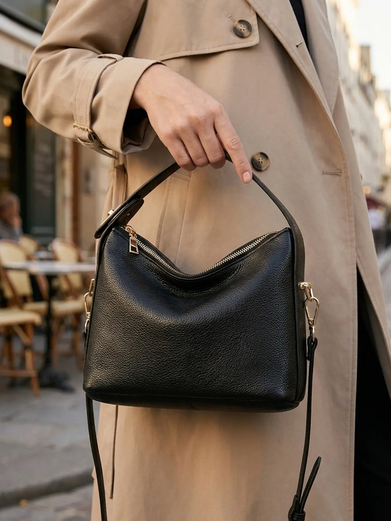 Dual Style Leather Mini Bag For Women Daily Matching, Simple Premium Compact Handheld Purse, Multi Carry Design For Crossbody And Underarm