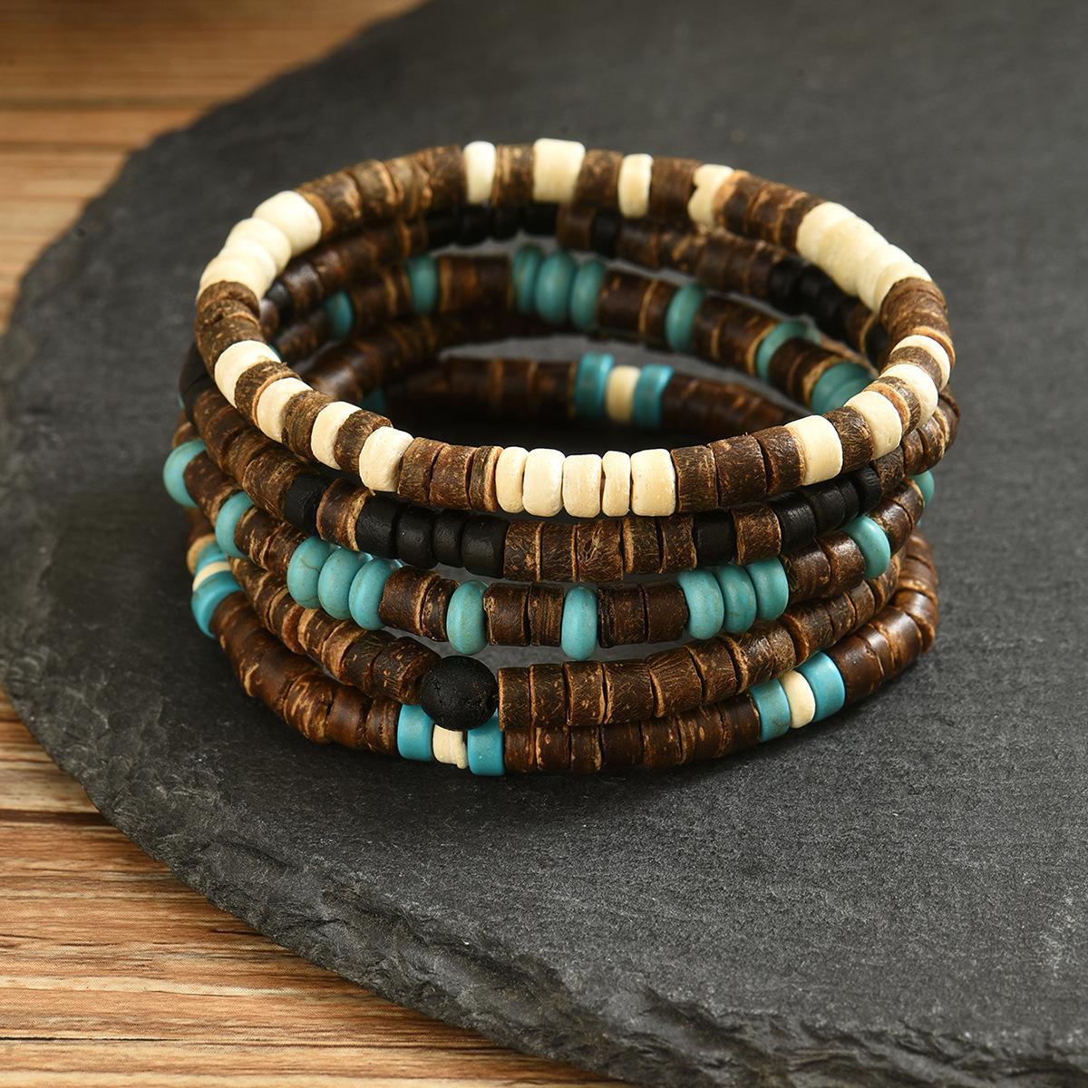 piece Bohemian Coconut Shell Beaded Elastic Thread Bracelet - Unisex - The Best Gift to Give