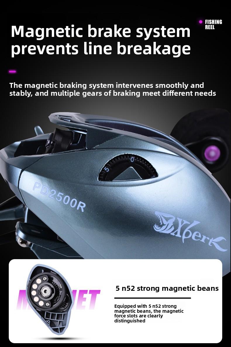 Ultralight Carbon BFS Baitcasting Reel, Magnetic Brake Anti-Backlash Long Cast Versatile Fishing Reel for Bass Trout