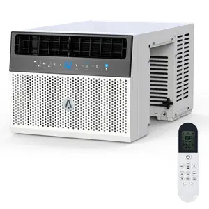 Ultra Quiet U-Shaped Inverter Window Air Conditioner 8,000 BTU – Energy Efficient Cooling up to 450 Sq.Ft – 6 Modes – 24H Timer – Remote Control – Adjustable Depth – Open Window Flexibility