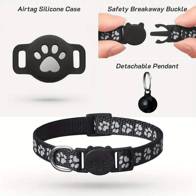 Pet GPS Tracker Collar Works with Apple Find My |   Real-Time Location Waterproof Reflective Safety for Dogs Cats