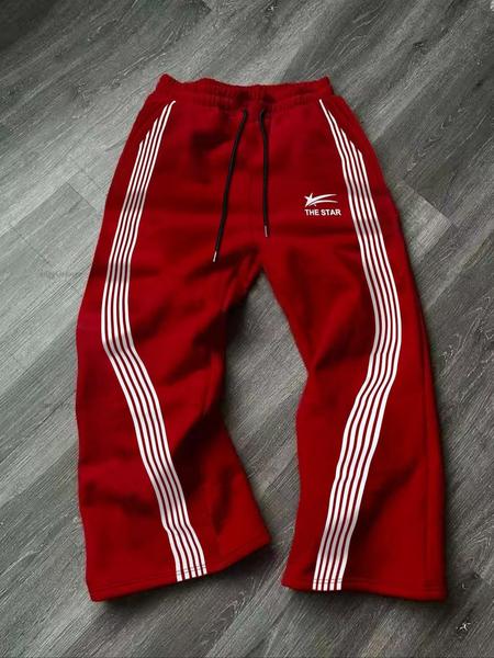 Men's Side-Stripe Drawstring Waist Sweatpants, Casual Regular Fit Pocket Straight-Leg Pants for Fall & Winter, Men's Trousers for Daily Wear