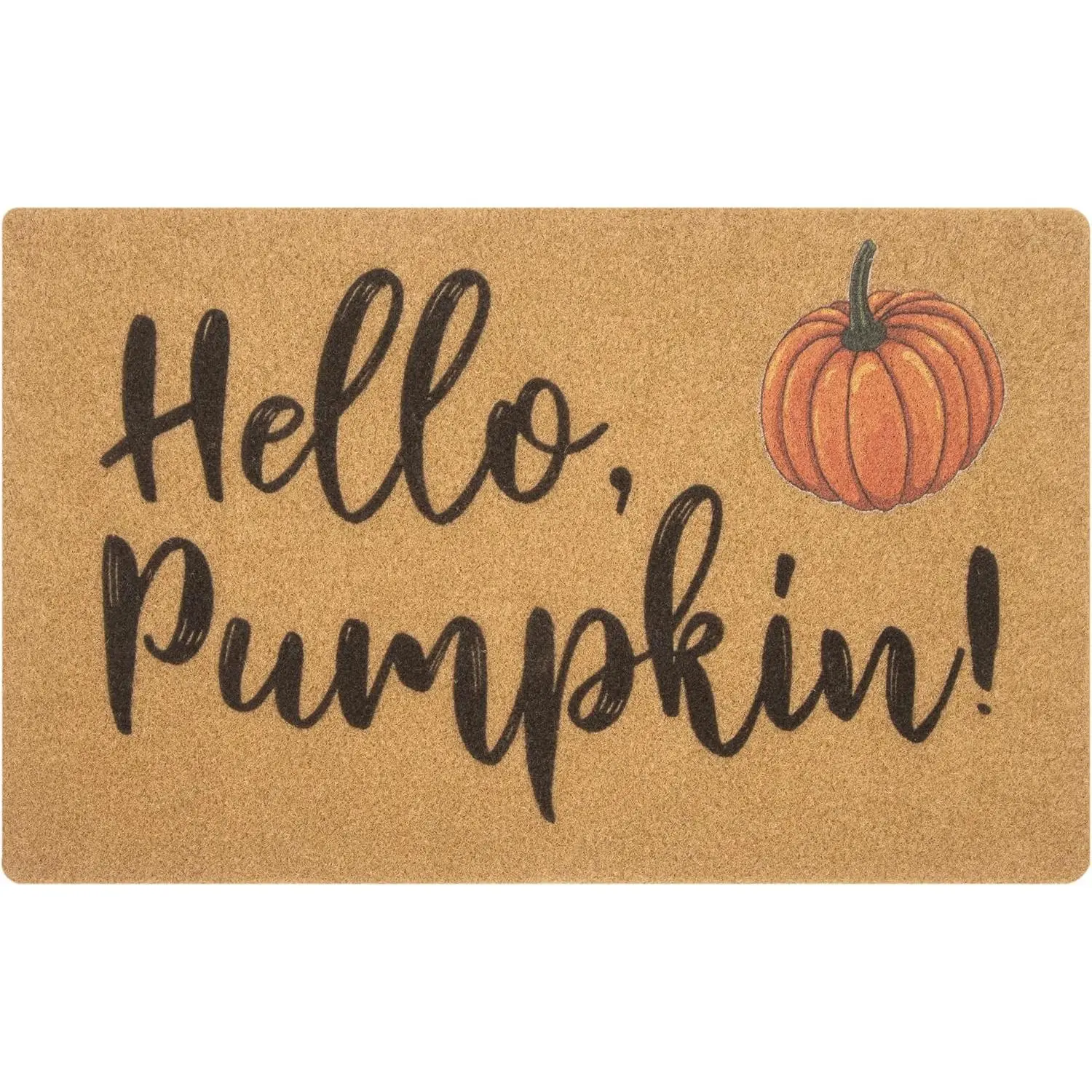 -Pumpkin-Welcome-Doormat Fall-Outdoor Holiday Non-Slip-Mat  Decor | 30x17 in artificial coir door mat with backing Non-slip, for autumn holiday  outdoor front door decor