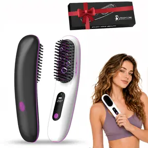 [DOCHEN] Cordless Plasma 2-in-1 Hair Straightener & Curler, Curved Design, 5200mAh Battery, MCH Fast Heat Up, 6-Channel 500M Plasma Dual-Side Care, 3 Temps 160-200°C, Shutdown Protection, Sweet Gift for Girlfriend or Mom.