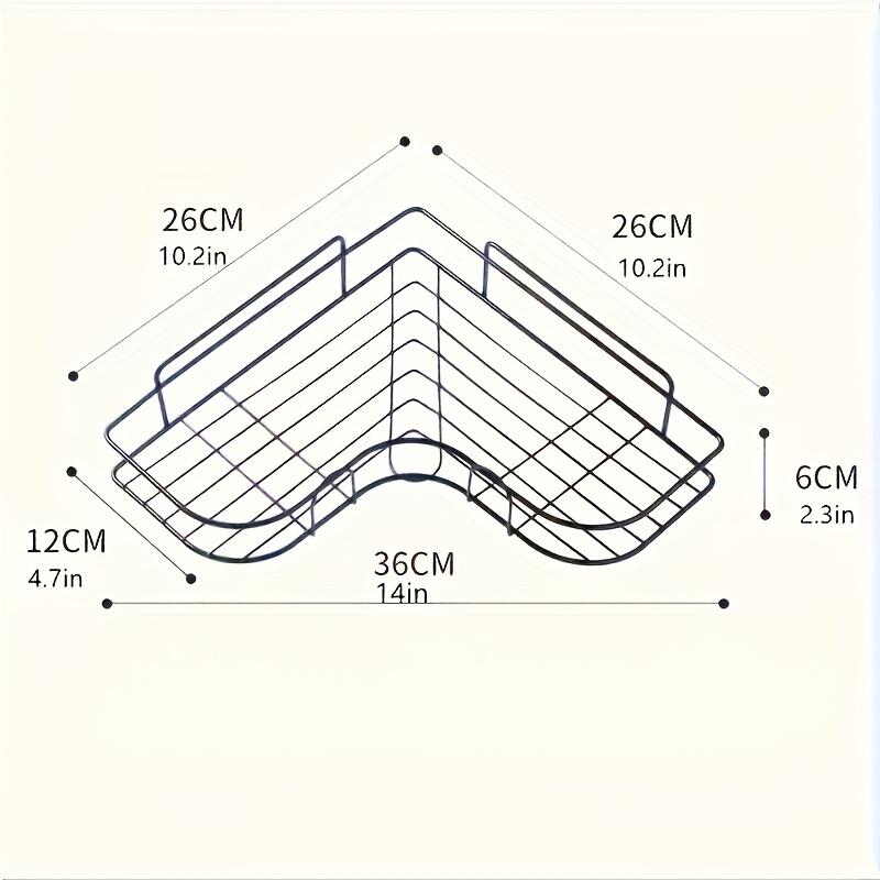 Corner Bathroom Shelf Set, No-Drill Triangle Organizer Rack for Bathrooms & Kitchens, 1 Piece/2 Pieces Storage Box Cabinet Shelf for Bathroom Decor Supplies