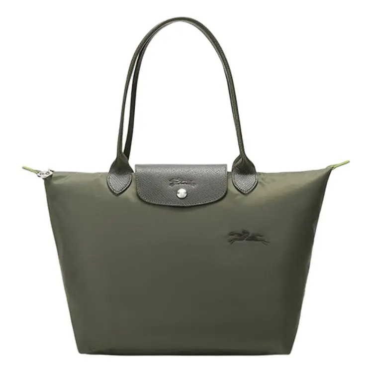 Longchamp Le Pliage Green 28 Eco-Friendly Canvas Tote Bag for Women, Medium Size, Forest Green