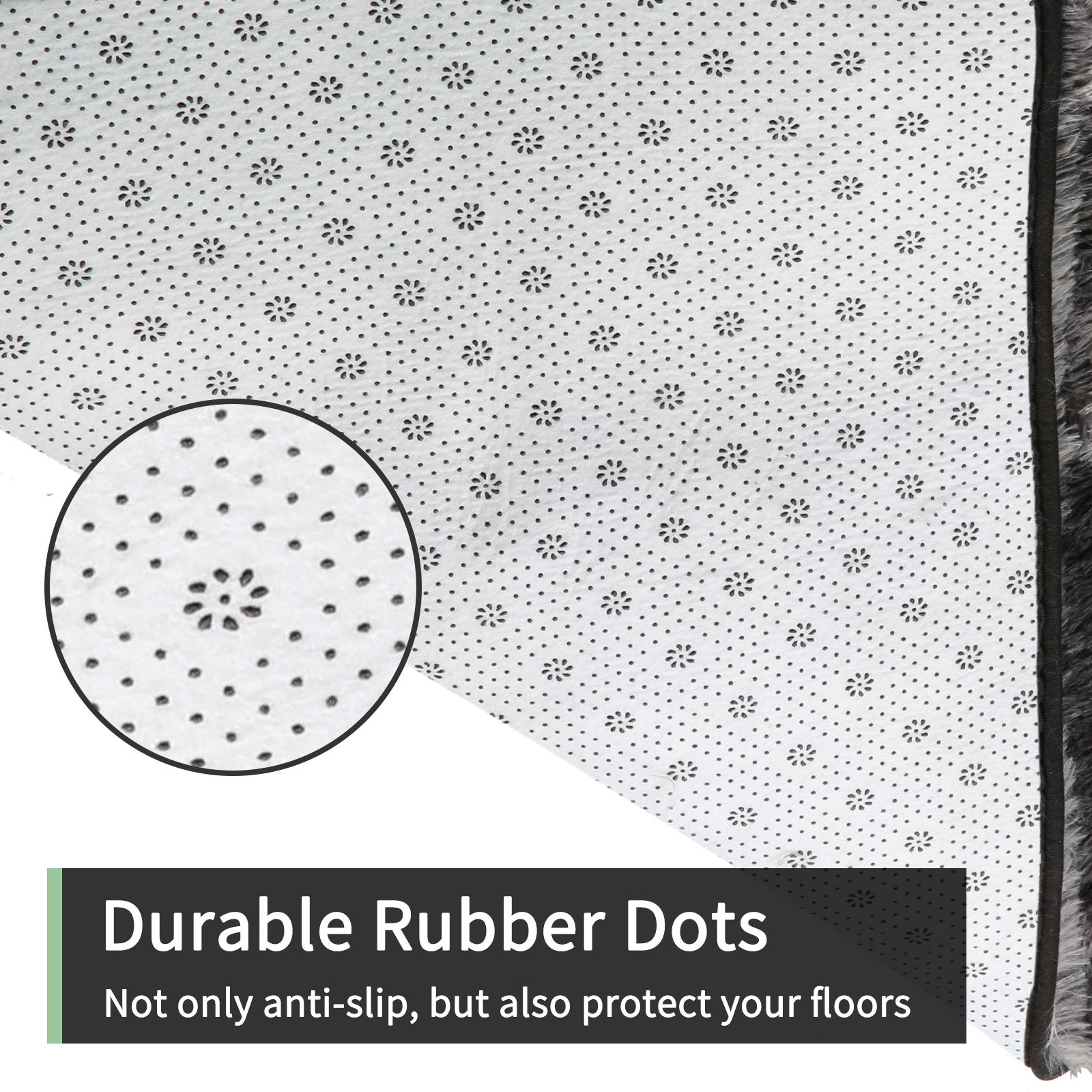 FAMVAL Large Size Plush Rugs Big Fluffy Area Rug Non-slip Soft Shaggy Carpet Mats for Livingroom Bedroom Nursery Home Decor Tie-dye Dark Gray Christmas gifts