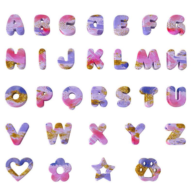 Silicone Dog Collar Pet Name DIY 26 Letters Cartoon Silicone Beads Cat Pet Collar