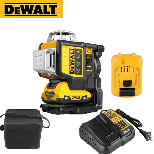 DEWALT 089 Green Electronic Laser Level Unit - Self-Leveling 3 x 360-Degree, Magnetic Grip, Pulse Mode Layout Tool for Professional Construction, Steel Surface Tasks, Long-Lifespan Bracket, Battery-Powered, Wall Align