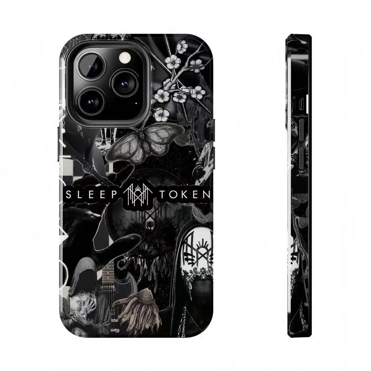 Sleep Token Design 2-in-1 Film & Case | Durable & Drop-Resistant | Black Edition | Exclusive Fan Gift | Compatible Models: iPhone 17 / 16 / 15 / 14 / 13 | The Perfect Gift Choice