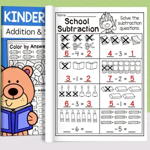 Kindergarten Math Workbook, Addition & Subtraction Practice Book, Daily Arithmetic Exercises, Mental Calculation Drills, Educational Tool