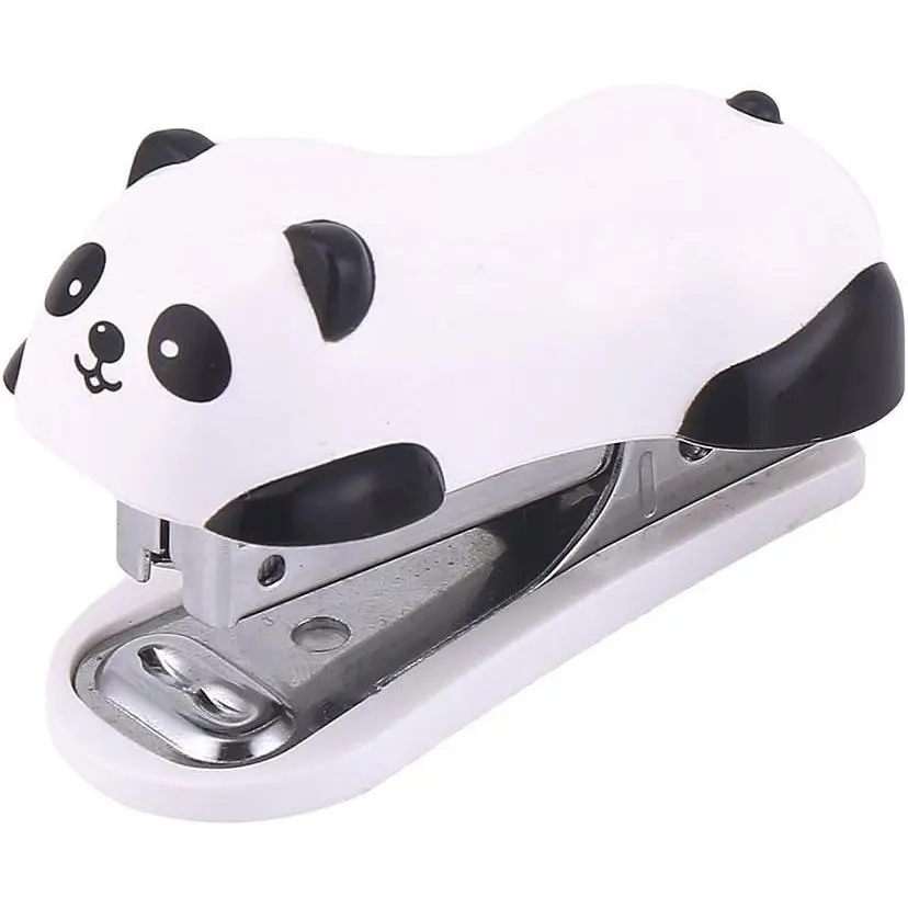 Cute Panda Mini Desktop Stapler Handy Stapler for Christmas Party Favors  and Office Use with 1000 count