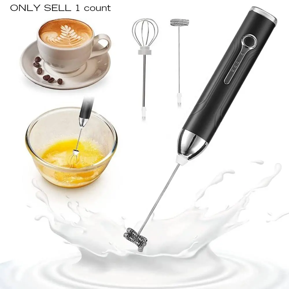 2 in 1 Electric Coffee Mixer, USB Rechargeable Handheld Cordless Milk Frother, Kitchen Egg Beater, Household Kitchen Appliances for Coffee, Cream, Milk, Gift, Coffee Equipment