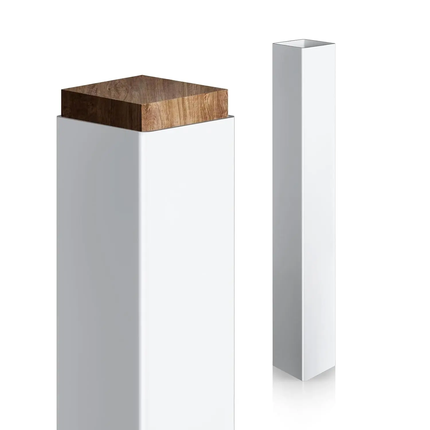 1 Pcs 6 x 6 x 39.4 Inches(Actual 5.5 x 5.5) Post Sleeve Vinyl Post Wrap Cover White Column Wraps for Porch Weatherproof for Lasting Durability Easy Installation on Patio Decks Porches Mailbox