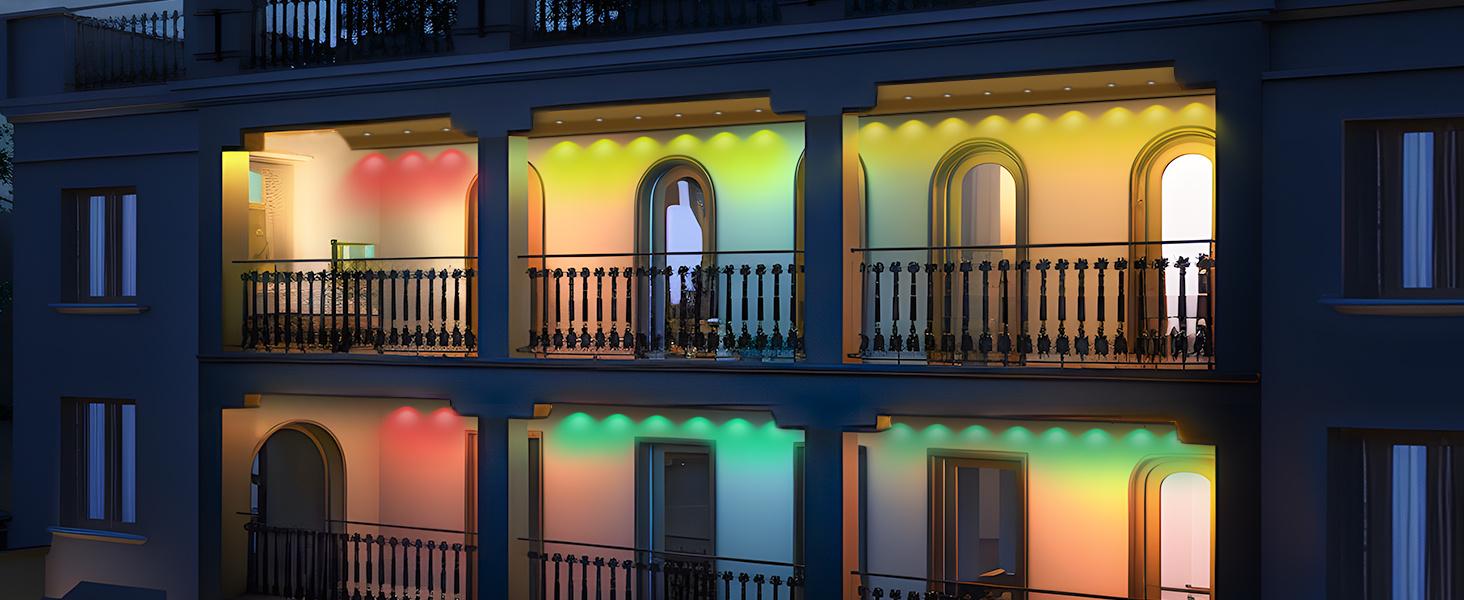 DAYBETTER Permanent outdoor lights smart app remote, RGB + IC smart eaves lights IP67 waterproof, year-round house roof outdoor lighting for Halloween Christmas party, holiday, 60LEDs, 100ft DAYBETTER Permanent outdoor lights smart app remote, RGB + IC smart eaves lights IP67 waterproof, year-round house roof outdoor lighting for Halloween Christmas party, holiday, 60LEDs, 100ft