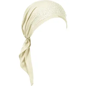 Chemo Headwear for Women Rhinestone Pre-Tied Head Scarf Headwraps Soft Turbans Cancer Hats Beanie Coverings Scarves
