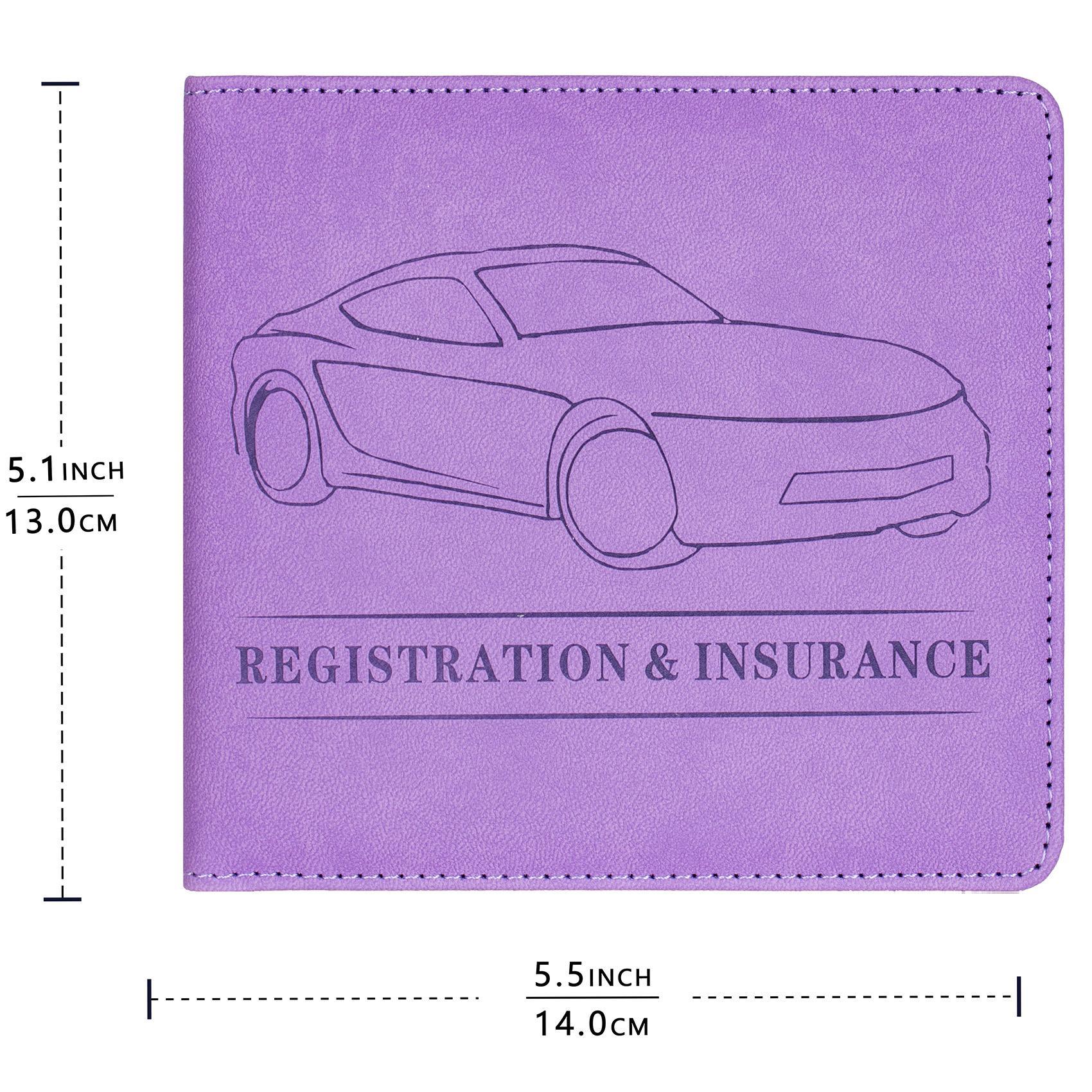 Car Registration & Insurance Holder, 1 Count Solid Color Durable Car Insurance Profile File Sleeve Holder, Driver's License Sleeve, Card Organizer, Car Interior Accessories