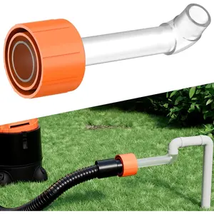 AC Drain Pipe Unclogging Tool, HVAC Drain Cleaning Connector, Universal Vacuum Accessory for Air Conditioner Condensate Pipe Cleaning, Transparent Visible Dredging Tool - Orange
