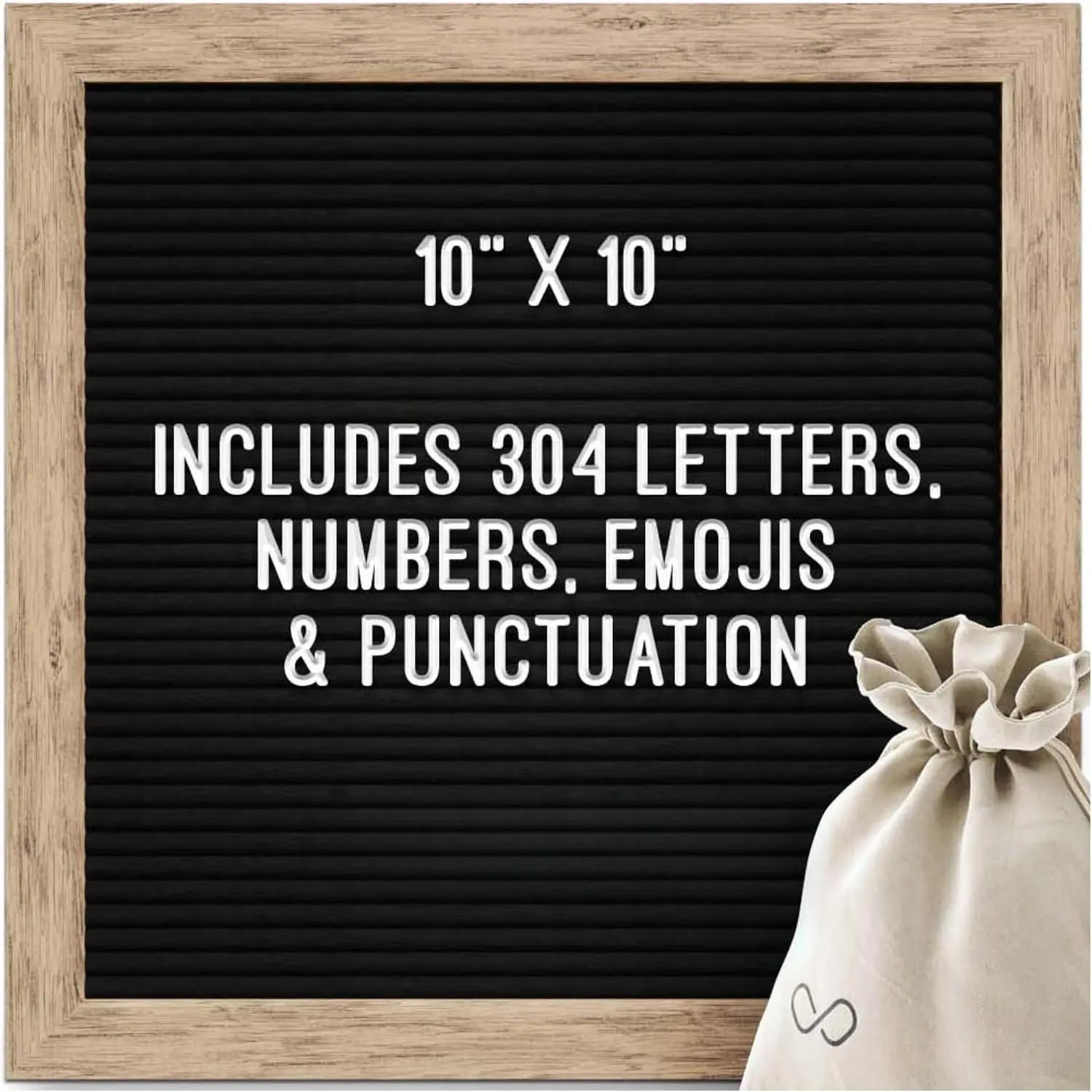 Black Felt Letter Board | Classy Dark Stained Wooden Frame with White Letters |  Changeable Sign Boards for  Decor Motivational Quotes  Announcement Price List Message Letterboard With