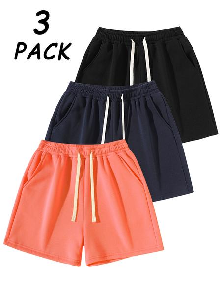 Men's Solid Color Drawstring Waist Shorts, Casual Fitted Jogger Pants for Daily Wear, Sports & Outdoor Activities, Unisex Fitness Shorts, Drawstring Athletic Shorts, Athleisure Street Shorts