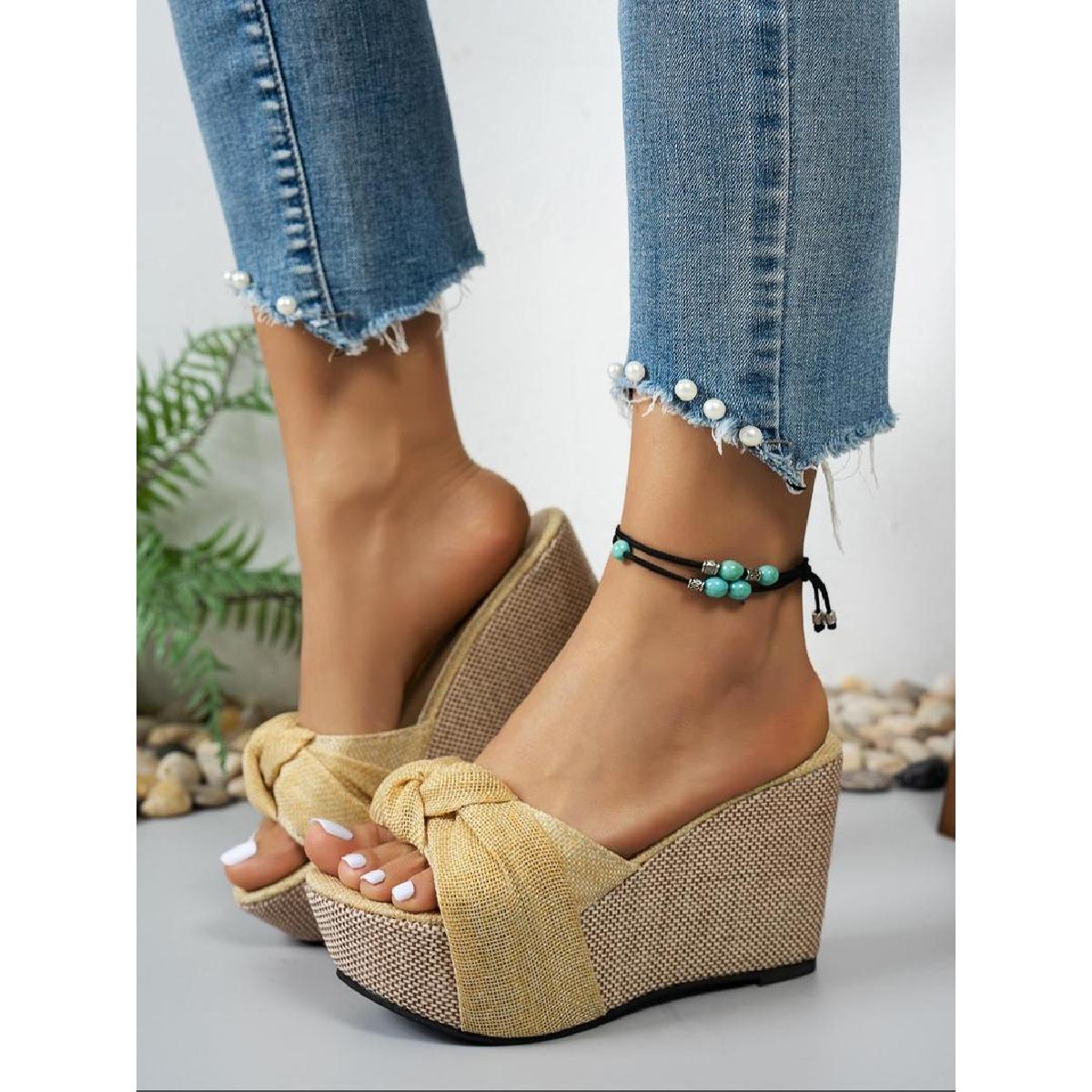 Women's Fashion Bowknot Slippers Summer Casual Comfortable Wedge Sandals Daily All-Matching Round Toe Platform Walking Shoes Footwear for Girls platform sandals Flatform Creeper fashionable wedge sandal wide feet sandals wide feet sandals Green Women's Fashion Bowknot Slippers Summer Casual Comfortable Wedge Sandals Daily All-Matching Round Toe Platform Walking Shoes Footwear for Girls platform sandals Flatform Creeper fashionable wedge sandal wide feet sandals wide feet sandals Green