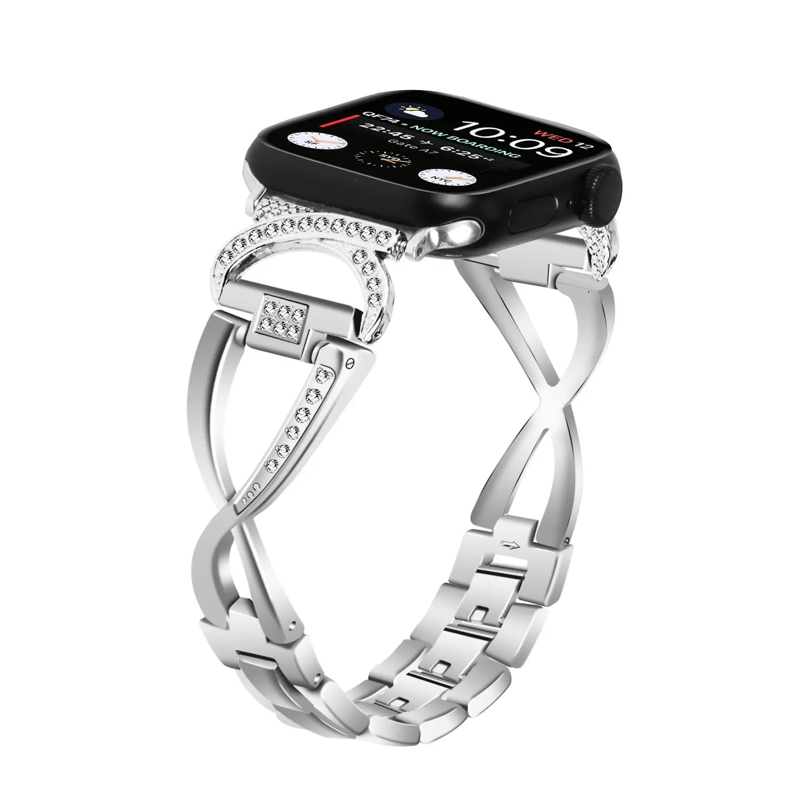Simple Daily Commute Watch Strap for Apple Watch, Easy-To-Install Leather Band with Magnetic Clasp, Replacement Watch Strap Without Dial
