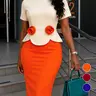 Women's Elegant Chic Bodycon Dresses Colorblock O Neck Round Neck Short Sleeves 3D Flower Peplum Package Hip Causal Formal Wear Office Ladies Church Wedding Gowns Wedding Guest Dresses