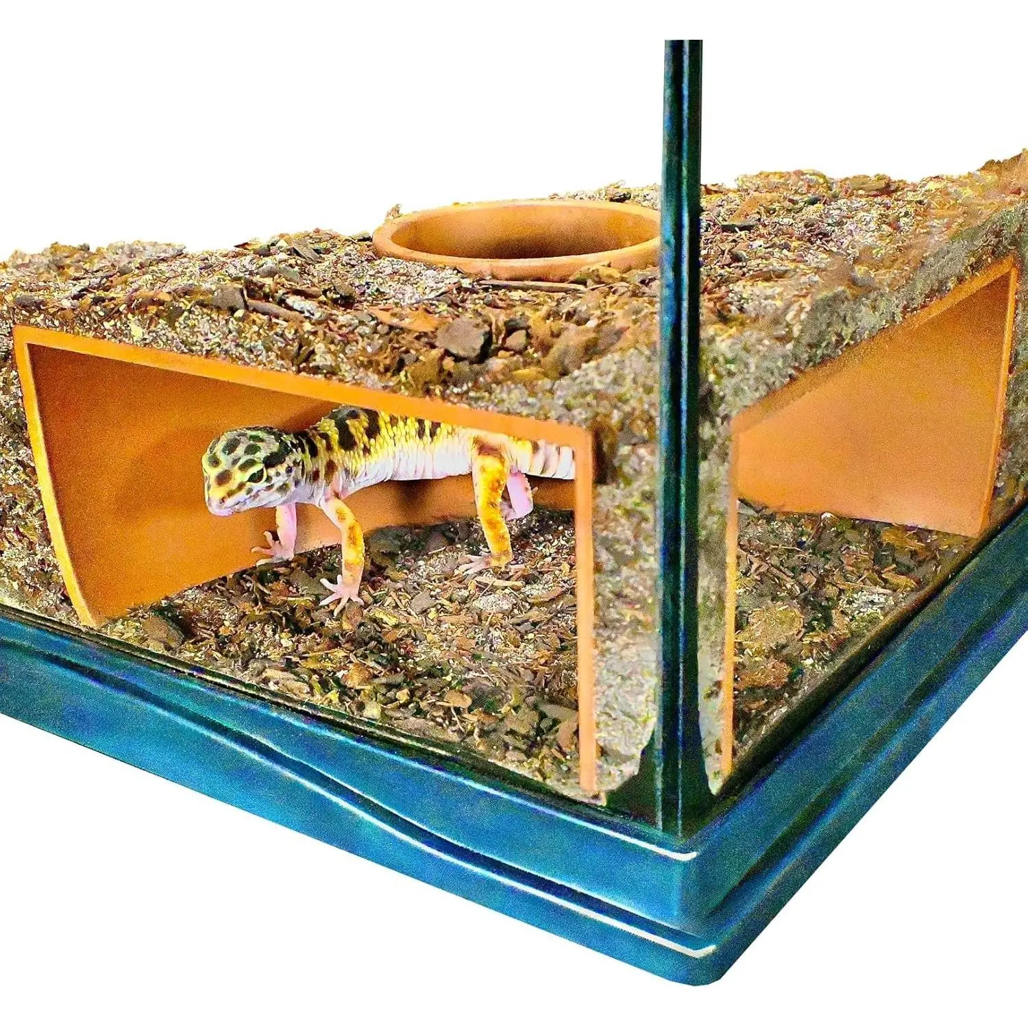 Underground Cave Viewing Hideout for Hognose Snake Corn Snake Leopard Gecko Reptile Habitat Tank Enrichment Decor Accessories Ornaments Supplies