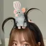 【Black Friday】Women's Cute Cartoon Mouse Rabbit Plush Hairband, Fun Halloween Makeup Prop, Adorable Party and Holiday Costume Headwear, Fashion Hair Accessories, Mother's Day Gift Idea
