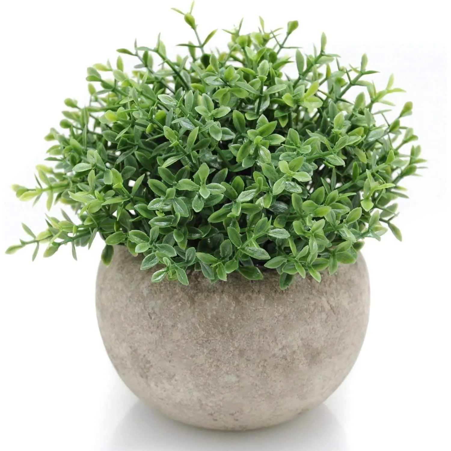 Mini Sage Green Potted Boxwood Topiary Artificial Plants for Home Decor Indoor, Farmhouse House Plant Office Small Desk Shelf Apartment Coffee Bar Bathroom Decor Guest Room, Small Fake Plant