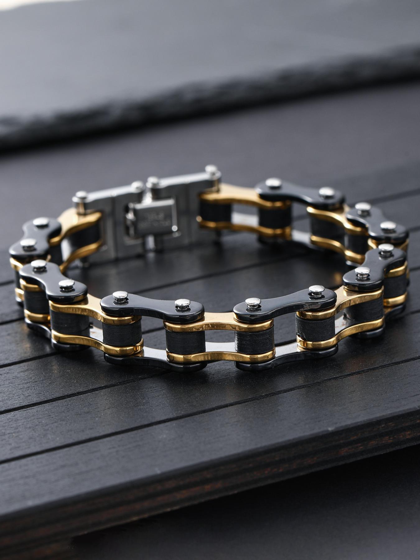 Punk Style Chain Summer Bracelet, Versatile Accessory, Fashionable Hand Jewelry for Men for Party, Daily Clothing Decor, Trendy Bracelet Design Hand Chain Jewelry for Birthday Gift, Gf and Bf Bracelets, Exquisite Trendy Bracelet