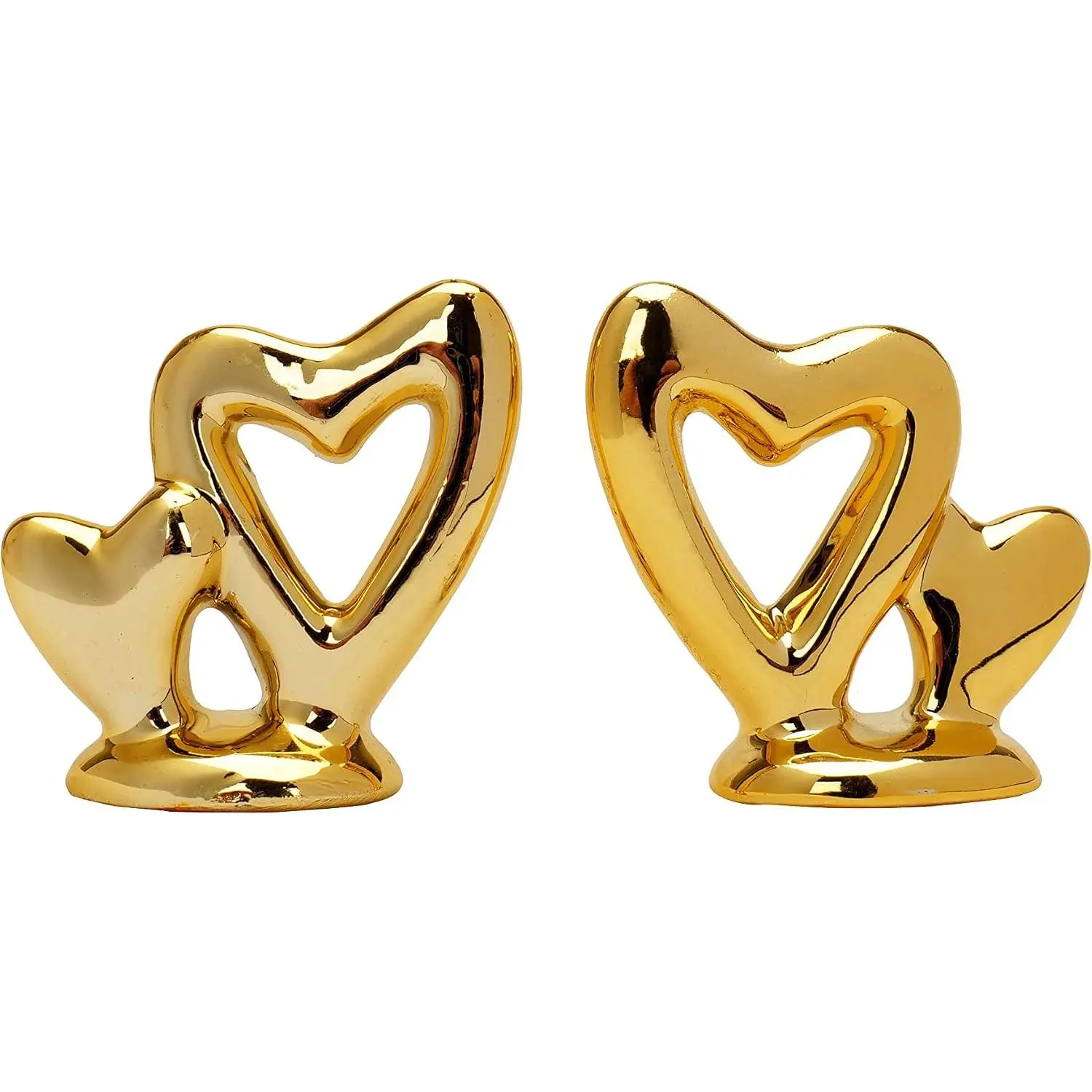 Small  Statue Heart Statue Decor Modern Style Ceramic  Heart  Figurines Statues for  Decor Accents Living Room Office Table Bookshelf Desk Bedroom Decorative Objects