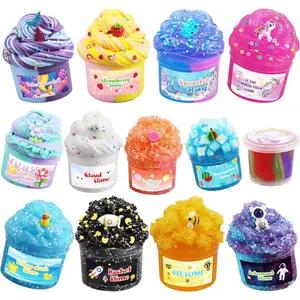 13 Pack Crunchy Slime Kit DIY Butter Slime Stress Relief Craft Toys for Girls and Boys Party Favors Easter Basket Fillings
