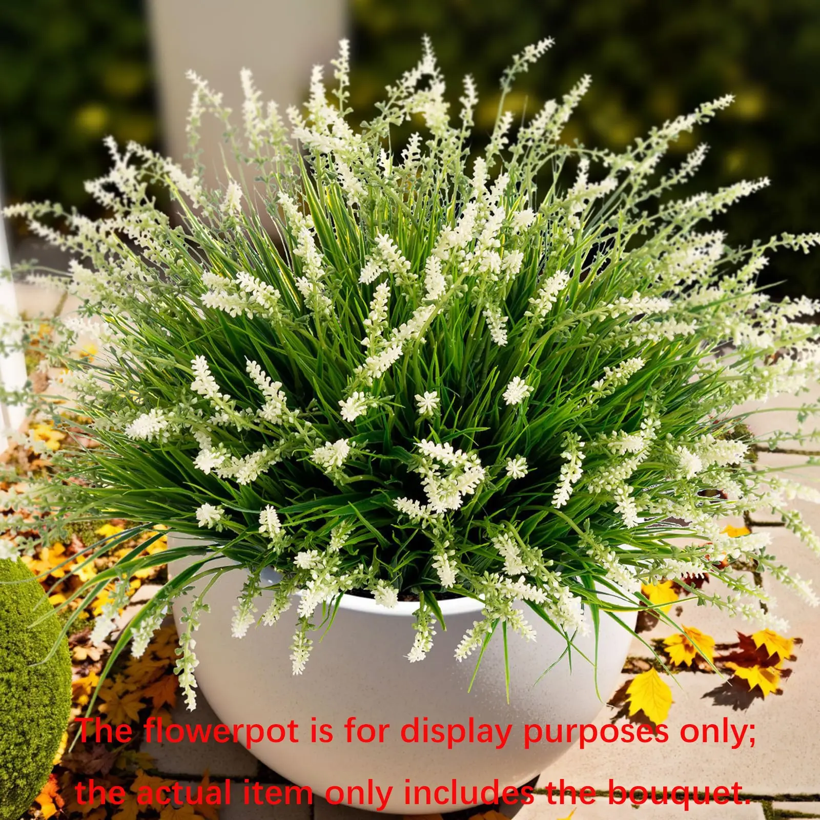 12pcs Artificial Plants for Outdoor Decoration, Realistic Monkey Grass for Porch Balcony, Window Sill, UV-Resistant Greenery for Garden Window