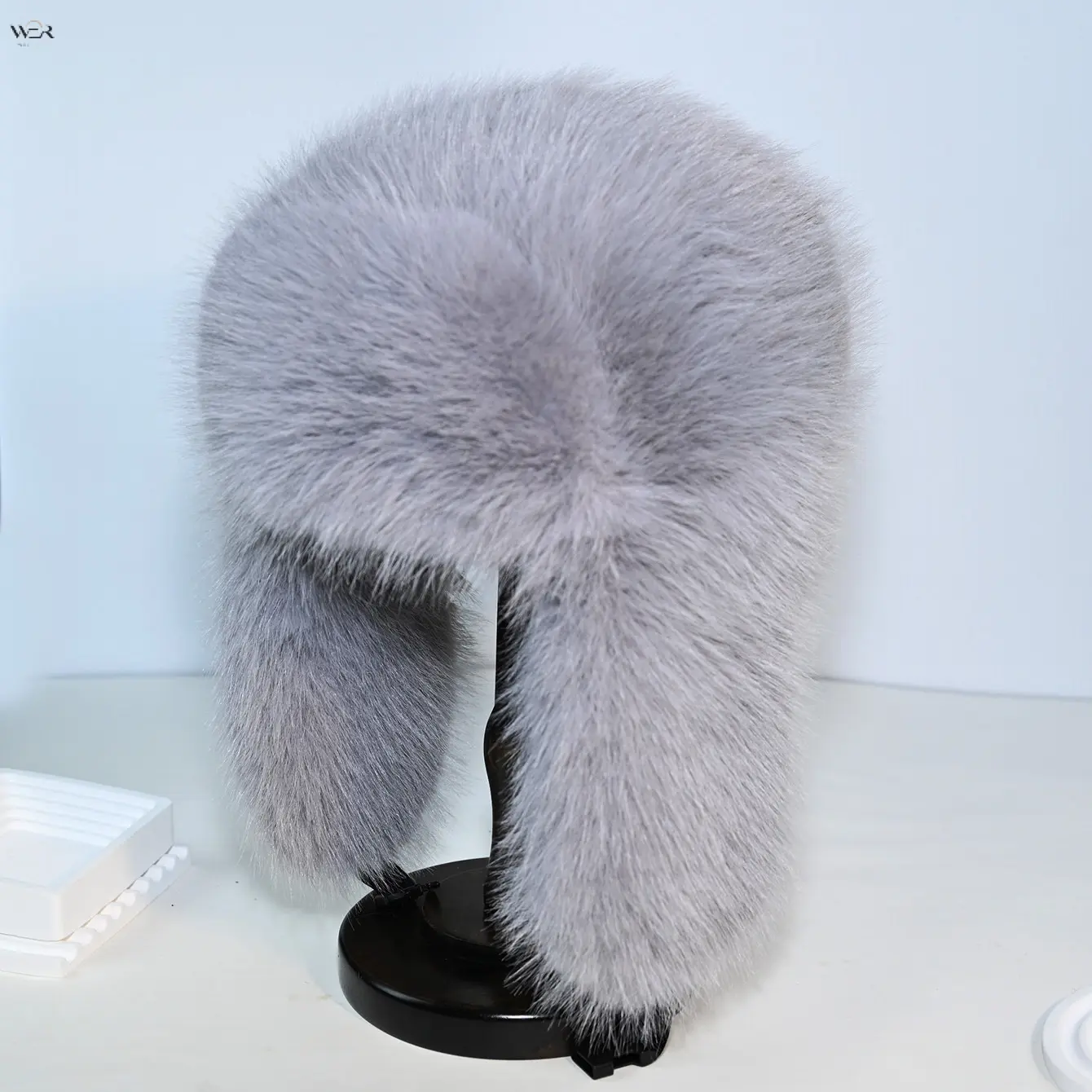 Women Faux Fur Trapper Hat, Winter Plush Ear Flap Trooper Hat, Warm Fuzzy Windproof Snow Hat, 56‑59cm, Multiple Solid Colors for Outdoor Ski Daily Cold Weather