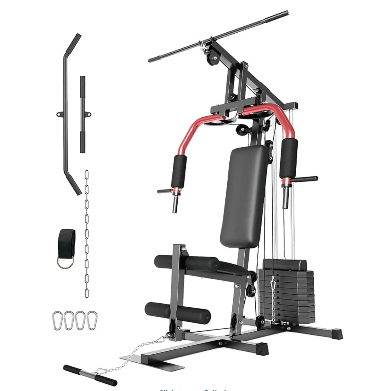Multi-Functional 100LBS Weight Stack Home Gym Machine, Ideal for Full Body Strength Training