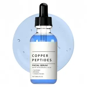 GHK-Cu Peptide Essence Serum, Hydrating Hyaluronic Acid Facial Essence with Copper Tripeptide and Sodium Hyaluronate, 30 ml Boxed Nourishing Skincare Serum