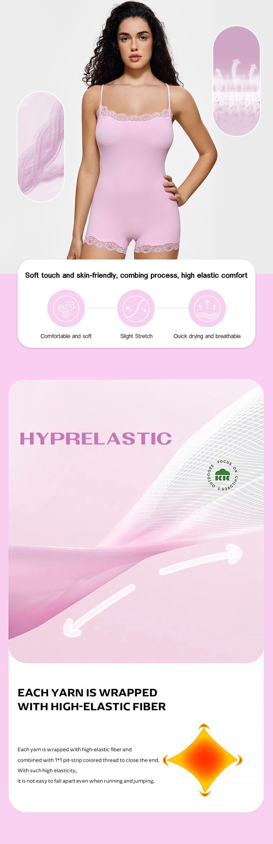 KatchMe Lace Series Women's Spaghetti Strap Lace Trim Breathable Bodysuit, Adjustable Strap Seamless Chic Nightdress, Minimalist Lightweight Playsuit KatchMe Lace Series Women's Spaghetti Strap Lace Trim Breathable Bodysuit, Adjustable Strap Seamless Chic Nightdress, Minimalist Lightweight Playsuit