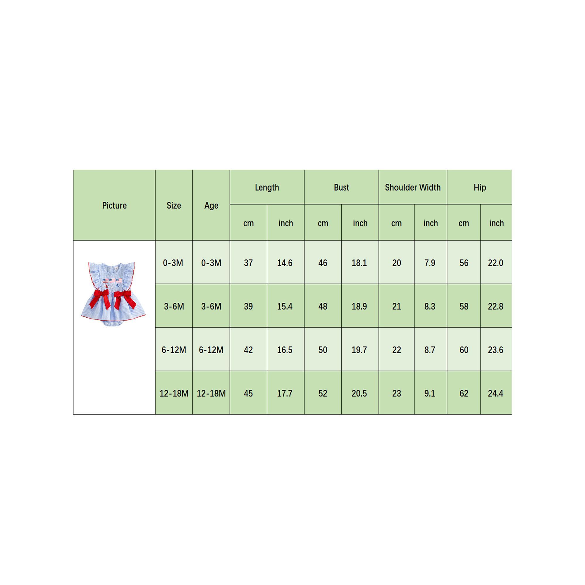 Baby Girl 4th of July Romper American Flag Embroidery Striped Ruffle Sleeve Doll Collar Bodysuit Infant Newborn Patriotic Outfit