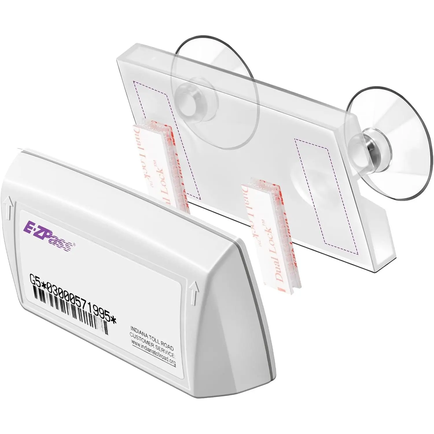 2 Pack EZ Pass Holder for Windshield for  States Major, Ezpass Holder for Windshield Easy to Install and Remove Ipass Sticker Mont Toll Transponder Holder for