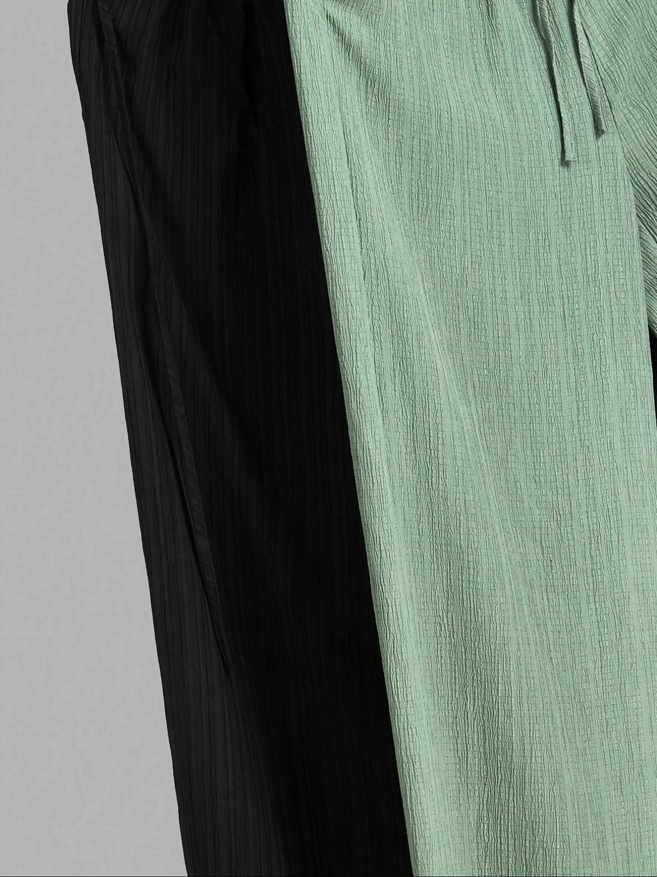 Women's Solid Color Wide Leg Pants, Casual Fashion Trousers, Casual Comfy Essential Elastic Tie Front Trousers for Daily Wear, Ladies Bottoms for All Seasons, Casual Lounge Pants Women's Solid Color Wide Leg Pants, Casual Fashion Trousers, Casual Comfy Essential Elastic Tie Front Trousers for Daily Wear, Ladies Bottoms for All Seasons, Casual Lounge Pants