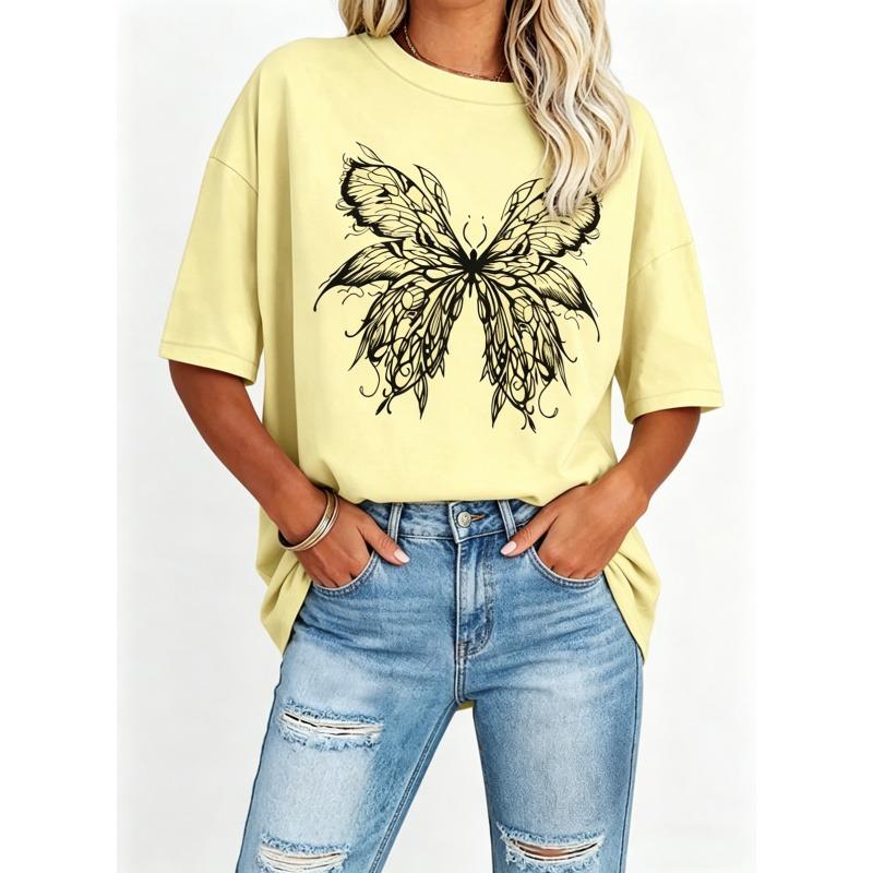 Womens Oversized Tshirt,Graphic Tees,Crew Neck Summer Short Sleeve,Loose Fit Tops,Womenswear, Streetwear, Tshirt, Casual, Minimalist