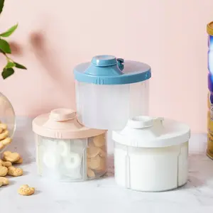 Minimalist Life 3-Pack Multi-Functional Rotating Storage Box, Portable Snack Box, Fitness Supplement Powder Divider, Moisture-Proof, Sealed, Versatile