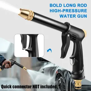 Adjustable High-Pressure Water Spray Gun, Heavy-Duty Alloy Car Wash Nozzle with Multiple Spray Patterns, Labor-Saving Cleaning Tool fathersdaygift