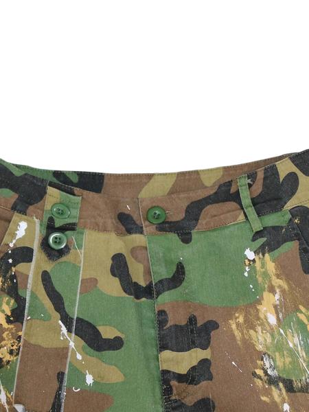 Women's Fashion Camouflage Print Cargo Pants, Casual Street Style Long Straight Leg Trousers, Spring & Fall Fitted Multi-Pocket Design
