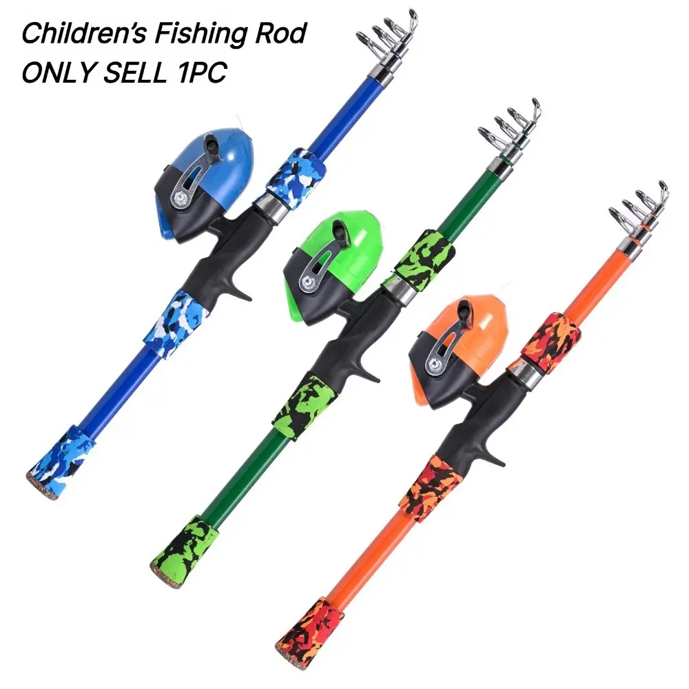 Telescopic Fishing Rod and Reel Set – 64.9-inch portable all-in-one fishing rod with a closed-face reel, children’s fishing rod, available in a range of colours, suitable for freshwater and saltwater anglers