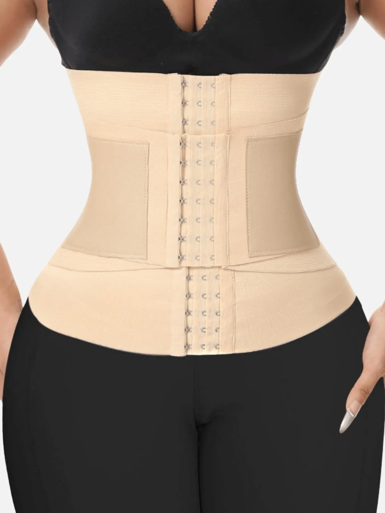 1 Count Women's Adjustable Waist Trainer, High Waisted Shapewear, Fajas, Compression Elastic Shapewear Belts, 3-Row Hook & Eye Closure High Waist Shaping Waist Cincher, Breathable Sculpting Sweat Corset, Secure Fit Compression Girdle, Ideal Gift For Her