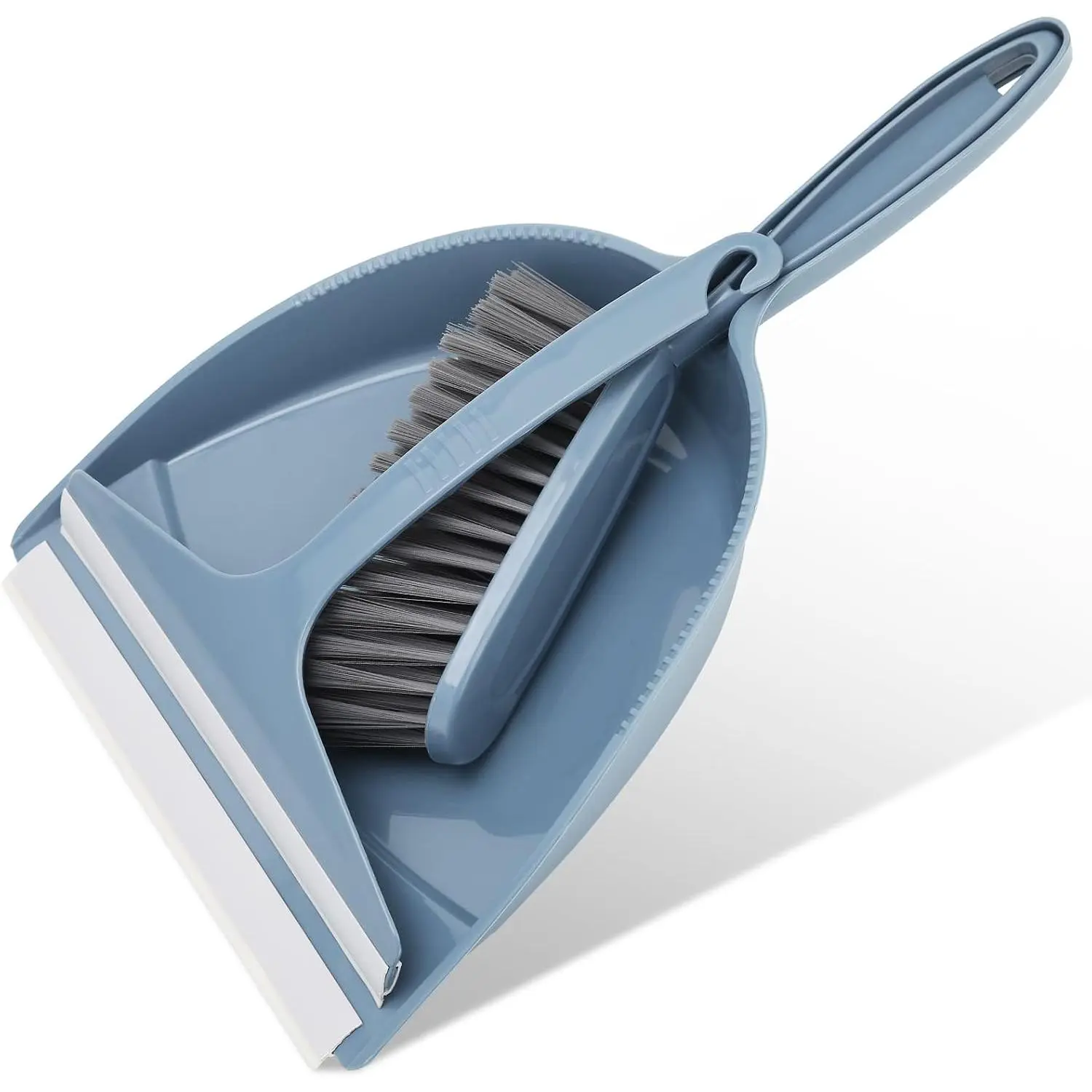 Hand Broom and Dustpan with ,Mini Dust Pan and Brush Set with a Scraper for Quick Cleanups,3- Wall Mountable Cleaning Tools for Particles,Little Messes,Hair,Crumb